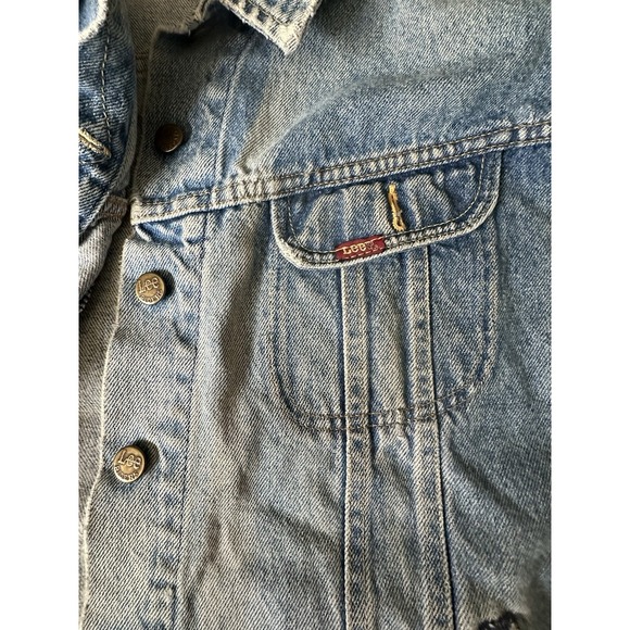 Vintage Lees Trucker‎ Jacket Denim Union Made Size Small - Picture 2 of 7